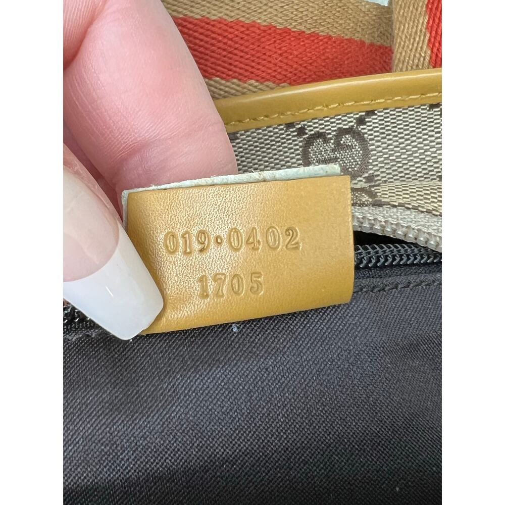 Vintage Gucci GG Canvas Sherry Line Tote Bag Yellow 019-0402 Tom Ford Era - Picture 12 of 16